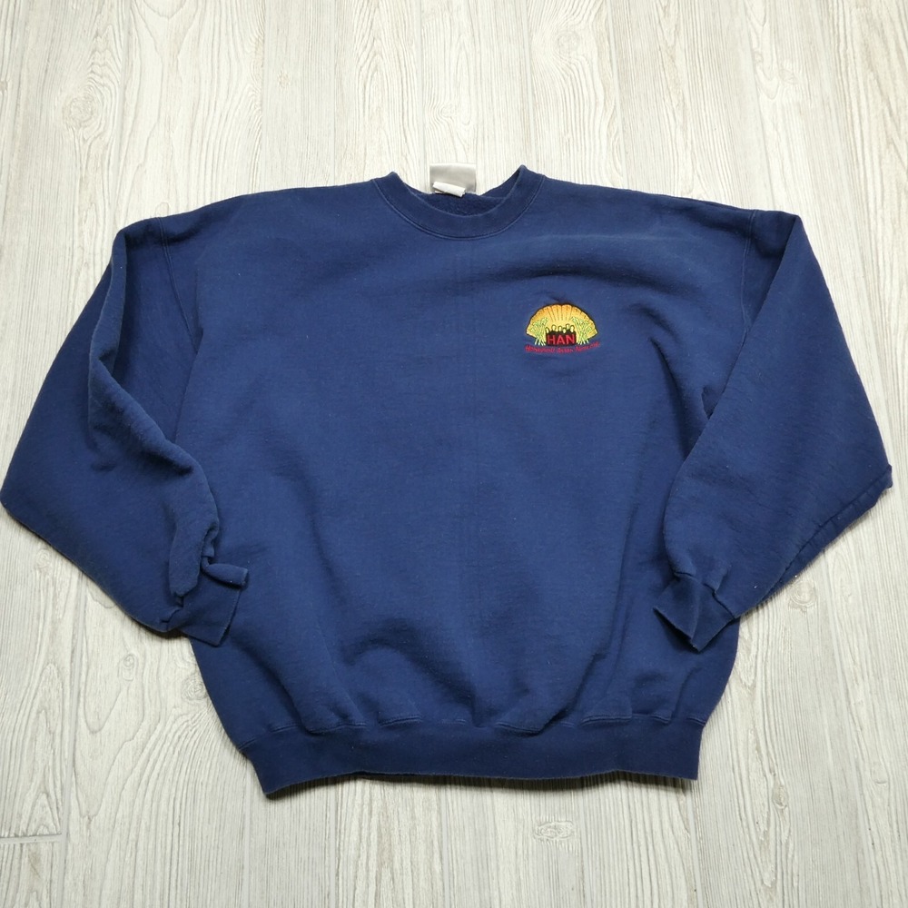 VINTAGE Sweatshirt Adult XL HAN Honeywell‎ Asian Network Hanes Ultimate Cotton